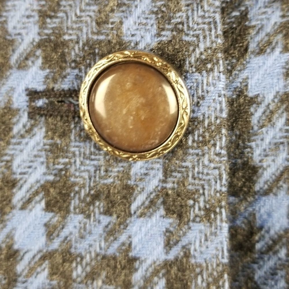 Pendleton Blue Houndstooth Jacket Size 10 - image 2